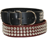 Leather Brothers Latigo 3 Row Studded Collar 30"