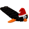 Kyjen Christmas Penguin Squeaker Mat Dog Toy w/hat