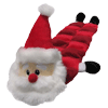 Kyjen Christmas Long Body Santa Squeaker Mat Dog Toy w/hat
