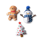 Petshop Holiday: Feelin' Frosty Plush Dog Toy 3 pcs.