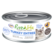 Pure Vita Grain Free 96% Turkey Entree for Cats 5.5oz