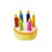 Multipet Loofa Birthday Cake Dog Toy