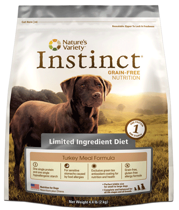 instinct turkey dog ingredient variety limited nature