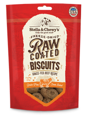 Stella & Chewy's Raw Coated Biscuits: Grass-Fed Beef