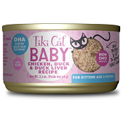 Tiki Cat BABY: Chicken, Duck & Duck Liver for Kittens